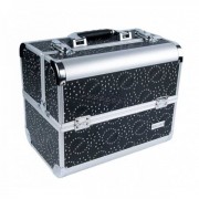 Geanta make-up piele model medie - NEGRU