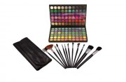 KIT MAKE-UP Trusa 120 Culori + SET 12 PENSULE