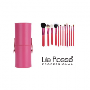 Pensule make-up roz set 12 Lila Rossa cu borseta