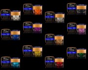 Set 12 buc Gel UV Colorate cu Sclipici Hexagon