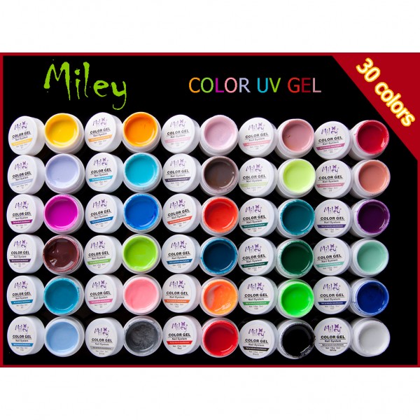 Set 30 geluri colorate mate Miley